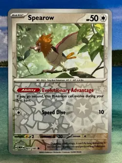 Spearow Reverse Holo NM 021/165 Scarlet & Violet 151 Pokemon Card - Image 1