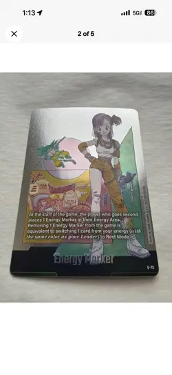 Energy Marker E-73 Silver Bulma Dragon Ball Card ( English) - Image 2