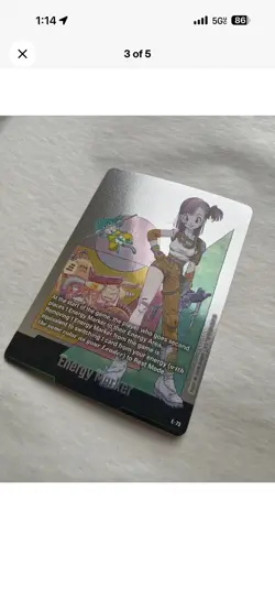 Energy Marker E-73 Silver Bulma Dragon Ball Card ( English) - Image 3