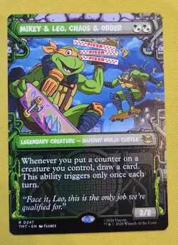 MtG TCG: TMT, Mikey & Leo, Chaos & Order Showcase #0247 Rare - Image 1