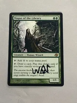 MTG Magus of the Library Artist Proof and Signature Signed Reynolds - Image 1