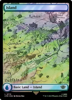 Island (#715) - NM SURGE FOIL - Lord of the Rings LTR MTG - Image 1