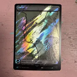 MTG Magic The Gathering LOTR Lord of the Rings Full Art Surge Foil #717 Swamp - Image 1