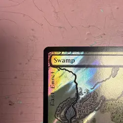 MTG Magic The Gathering LOTR Lord of the Rings Full Art Surge Foil #717 Swamp - Image 2