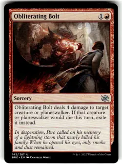 Obliterating Bolt The Brothers' War Regular MTG - Image 1