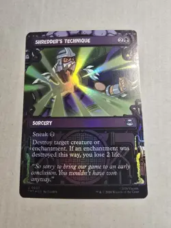 NM Showcase Foil Shredder's Technique, MTG, TMNT, Magic the Gathering, 232 - Image 1