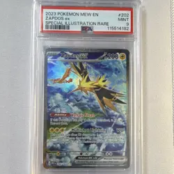 Pokemon Zapdos ex Scarlet & Violet 151 202/165 Special Illustration Rare PSA 9 - Image 1