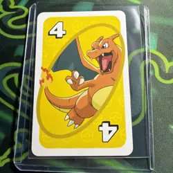 Charizard YELLOW #4 Pokemon Mattel Japanese UNO Card NM/MINT - Image 1