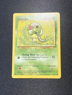 Caterpie 45/102 Base Set - Pokemon Card TCG 1999 - Image 1