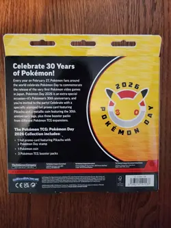 Pokemon Day 2026 Collection 30th Anniversary Box Promo W/ Coin - Sealed - Image 2
