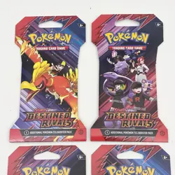Pokemon TCG Scarlet & Violet Destined Rivals 4x Sleeved Booster Pack Art Set NEW - Image 2
