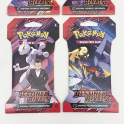 Pokemon TCG Scarlet & Violet Destined Rivals 4x Sleeved Booster Pack Art Set NEW - Image 3