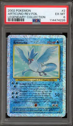 Pokemon Articuno Legendary Coll. Reverse Holo Rare #2 PSA 6 - Image 1