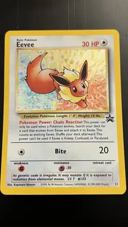 Eevee 11/53 LP Wotc Black Star Promo Holo Pokemon TCG - Image 1