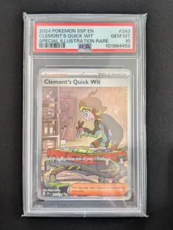 Clemont's Quick Wit 243/192 PSA 10 Special Illustration Surging Sparks Pokemon - Image 2