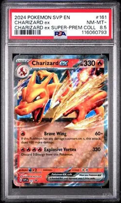 2024 POKEMON SVP SUPER-PREMIUM COLLECTION PROMO #161 CHARIZARD EX PSA 8.5 NM-MT+ - Image 1