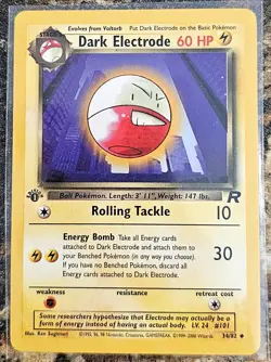 Pokemon 2000 Team Rocket 1st Edition Dark Electrode 34 NM or better - Image 1