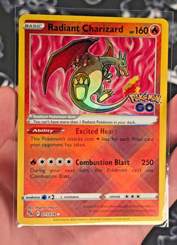 Radiant Charizard 011/078 Pokemon GO - Pokemon TCG Holo - NM - Image 2