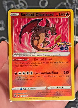 Radiant Charizard 011/078 Pokemon GO - Pokemon TCG Holo - NM - Image 3