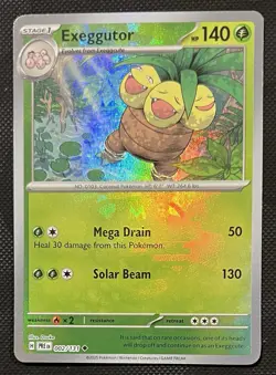 2025 Pokemon Exeggutor 002/131 Masterball Reverse Holo Prismatic Evolutions NM - Image 1
