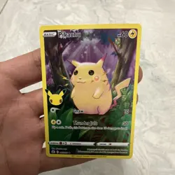 Pikachu 005/025 Celebrations Holo Rare 60 HP Basic Thunder Jolt Gnaw Pokemon TCG - Image 1