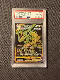 PSA 10 Rayquaza VMAX #TG29 Pokemon Silver Tempest - Image 1