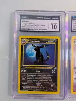 Pokemon Neo Discovery 1st Edition Espeon & Umbreon 1/75 13/75 CGC 10 Gem Mint - Image 2