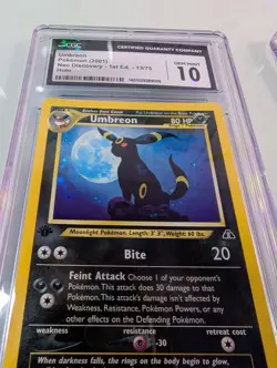Pokemon Neo Discovery 1st Edition Espeon & Umbreon 1/75 13/75 CGC 10 Gem Mint - Image 4