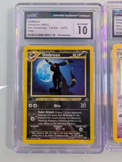 Pokemon Neo Discovery 1st Edition Espeon & Umbreon 1/75 13/75 CGC 10 Gem Mint - Image 5