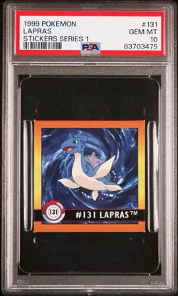 Pop 1! PSA Gem Mint - Pokemon Series 1 Nintendo Lapras #131 Sticker Artbox - Image 2