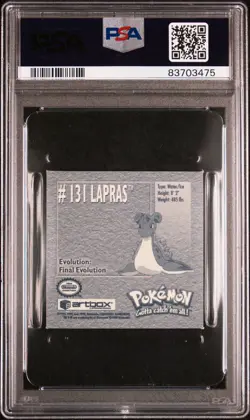Pop 1! PSA Gem Mint - Pokemon Series 1 Nintendo Lapras #131 Sticker Artbox - Image 3