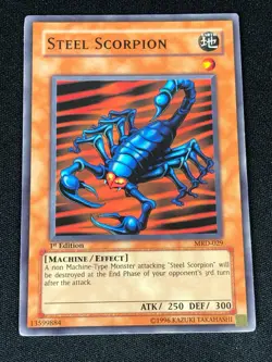 YUGIOH STEEL SCORPION MRD-104 1ST COMMON (NM) NA PRINT - Image 1