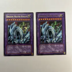 Yugioh Dragon Master Knight UE02-EN001 Ultra Rare Limited Edition MP/LP x2 - Image 1