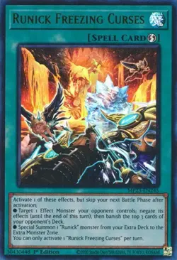 1x Runick Freezing Curses - 1st Edition NM Eng YuGiOh - Dueling Heroes 25th Tin - Image 1