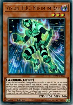Yugioh Vision HERO Minimum Ray GFP2-EN055 1st Edition Ultra Rare NM - Image 1