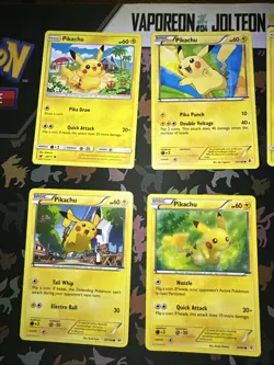 Pokemon Common Pikachu 13 Card Lot 12 Non Holo Regular & 1 Reverse Holo LP-NM - Image 2