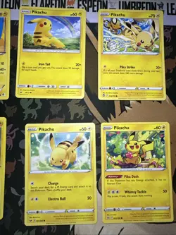 Pokemon Common Pikachu 13 Card Lot 12 Non Holo Regular & 1 Reverse Holo LP-NM - Image 3