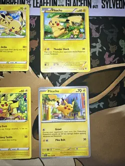 Pokemon Common Pikachu 13 Card Lot 12 Non Holo Regular & 1 Reverse Holo LP-NM - Image 4