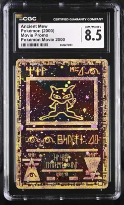 CGC 8.5 Ancient Mew 2000 Movie Promo Reverse Holo SWIRL Pokemon Card - Image 1