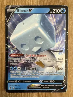 Eiscue V - 055/192 - Pokemon Rebel Clash Sword & Shield Ultra Rare Card DMG - Image 1