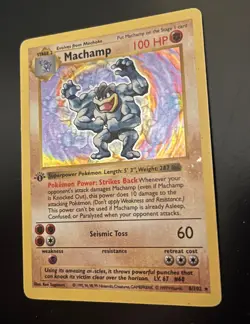Machamp 1st Edition shadowless holo card - Image 3