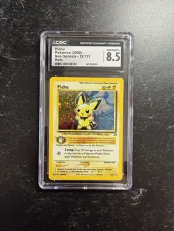 CGC 8.5 Pichu 2000 Neo Genesis 12/111 Holo Rare Pokemon Card - Image 1