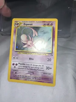 Espeon Neo Discovery Holo Card 1/75 Heavily Played - Image 1