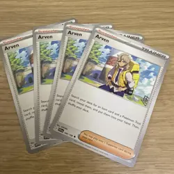 4x Arven - 166/198 - Scarlet Violet - Trainer Playset - 186/197 - Pokemon Card - Image 2