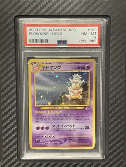 2000 PSA 8 Slowking #199 Holo Rare Pokemon TCG Japanese Neo Vintage - Image 1