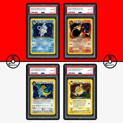 Pokemon PSA 8 SET Dark Blastoise Charizard Dragonite Raichu Team Rocket 3 4 5 83 - Image 1
