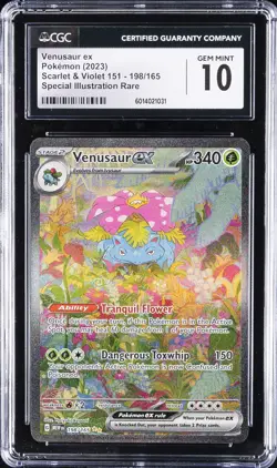 2023 POKEMON SCARLET & VIOLET 151 #198 VENUSAUR EX CGC 10 GEM MINT - Image 1