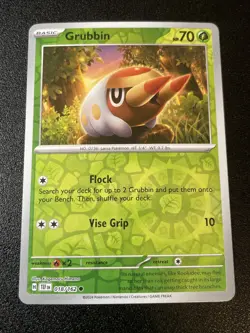 Grubbin 018/162 Pokemon TCG Scarlet & Violet Temporal Forces Reverse Holo NM - Image 1