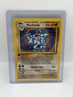 Pokemon Machamp Base Set 8/102 Holo 1st Edition Holo Rare - Image 1