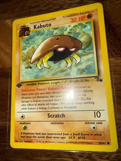 Pokemon TCG Kabuto Fossil 1st Edition Common - Image 2